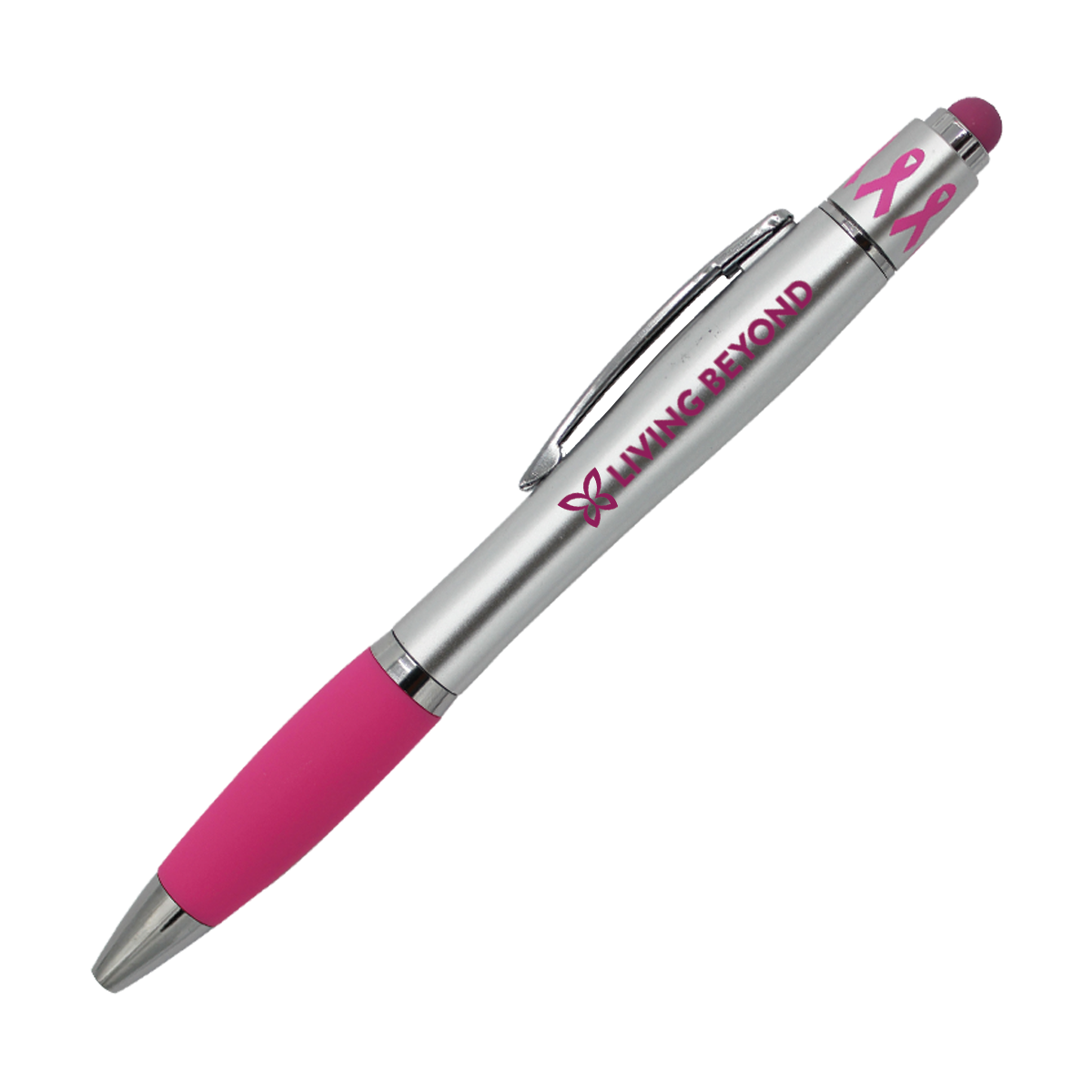 Ribbon Spin Top Pen with Stylus