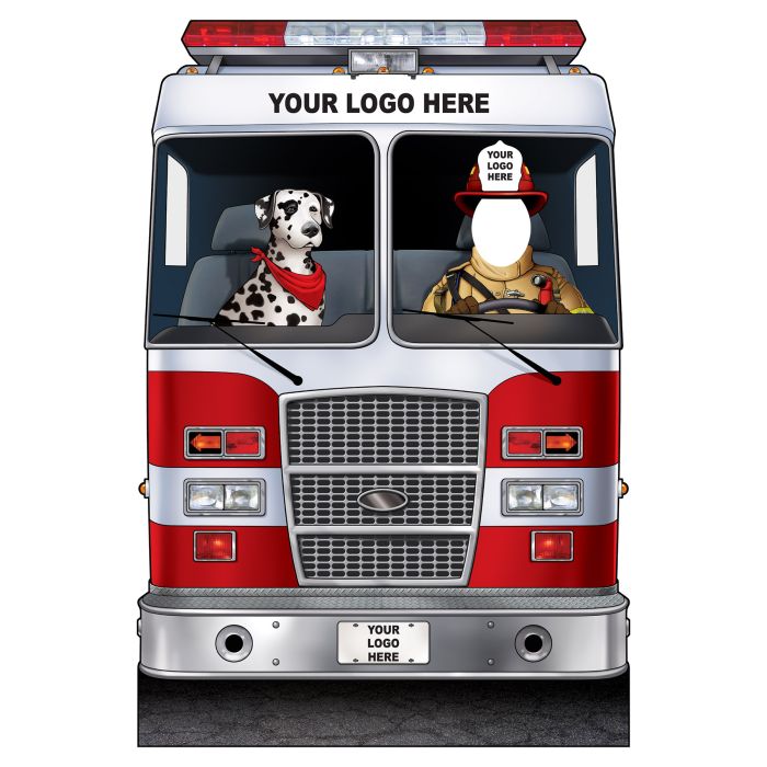 Fire Engine w/ Dalmatian Photo Prop