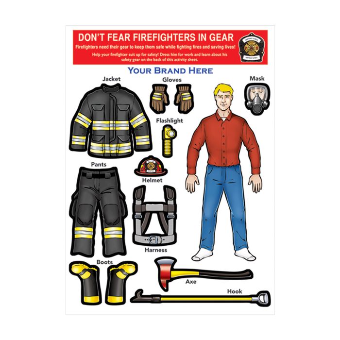 Fireman Dress-Up Peel 'N Place Activity Sheets
