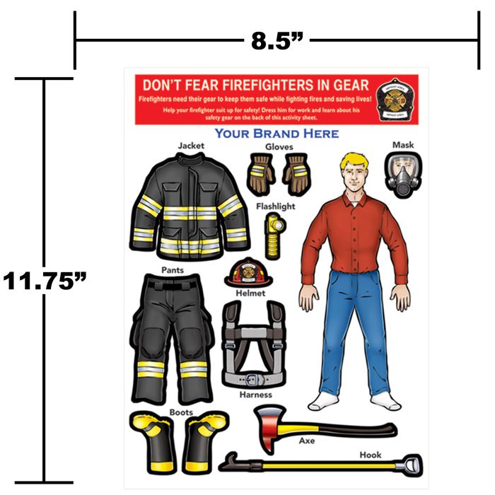 Fireman Dress-Up Peel 'N Place Activity Sheets