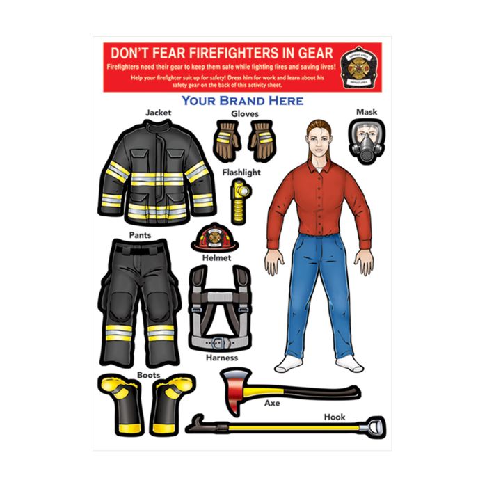 Fireman Dress-Up Peel 'N Place Activity Sheets