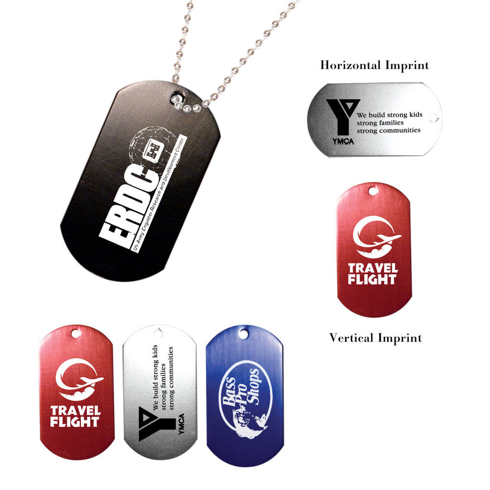 Metal Dog Tag with 23 1/2" Ball Chain
