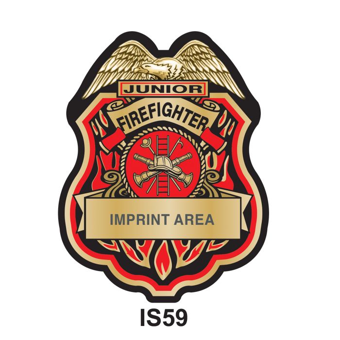 Plastic Fire Badge Decal