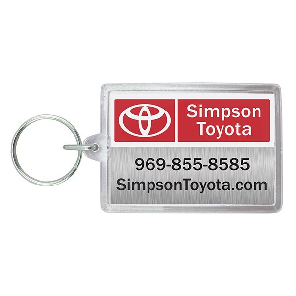 Large Rectangle Acrylic Key Tag