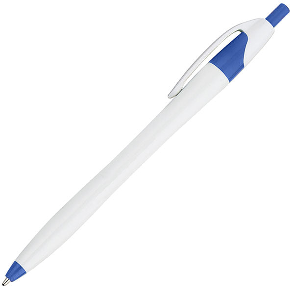 White Barrel European Design Ballpoint Click Pen