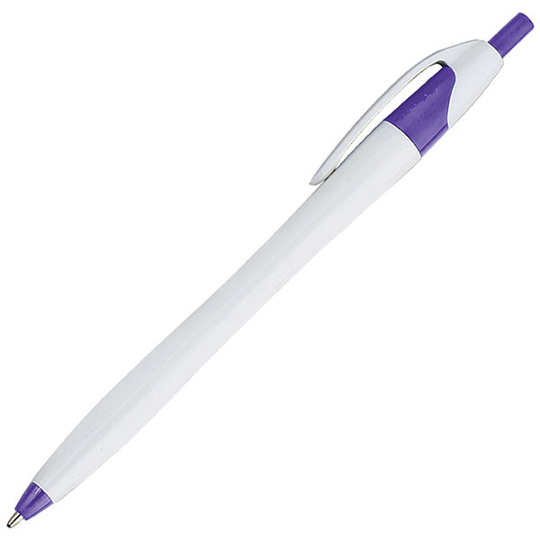 White Barrel European Design Ballpoint Click Pen