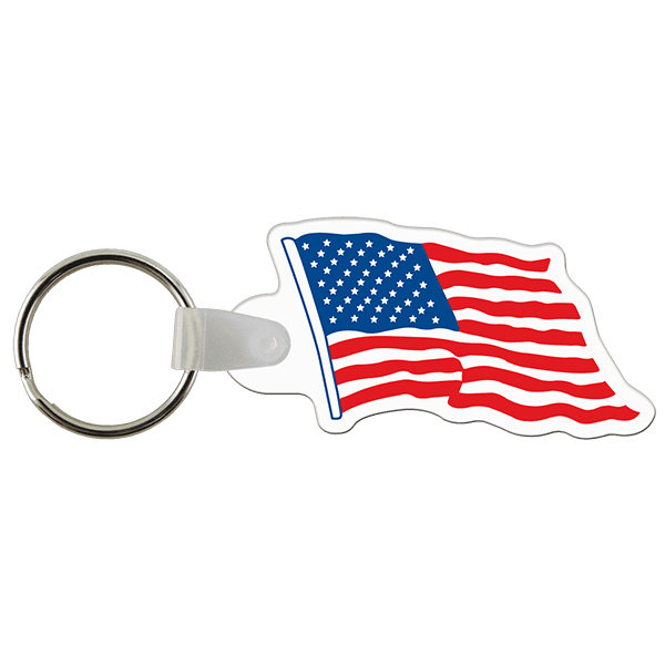 American Flag Key Tag