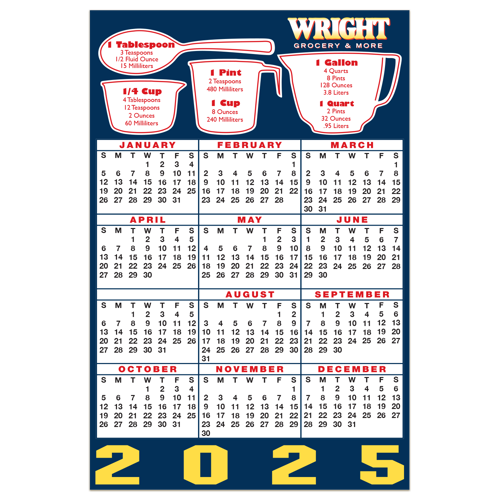 4" x 6" Calendar Magnet, 20 MIL