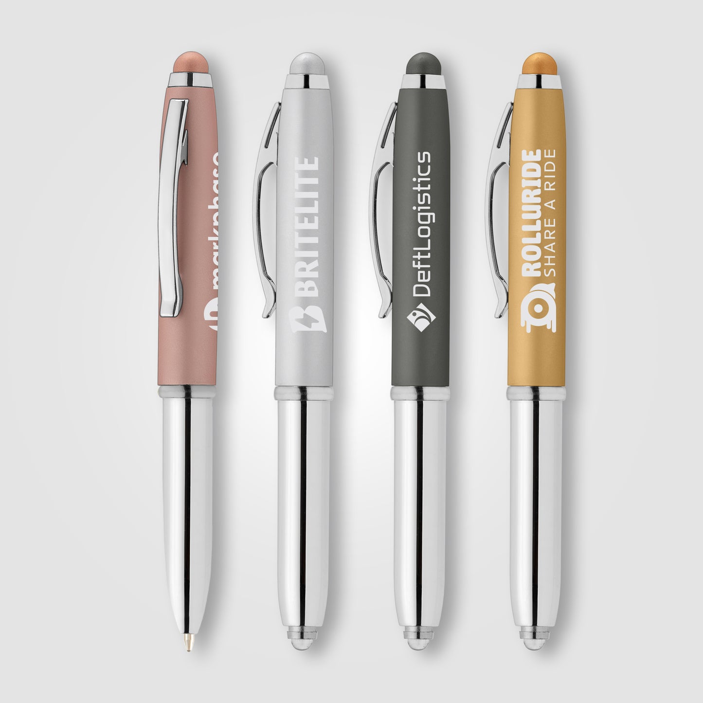 Vivano Softy Metallic Pen w/ LED Light and Stylus