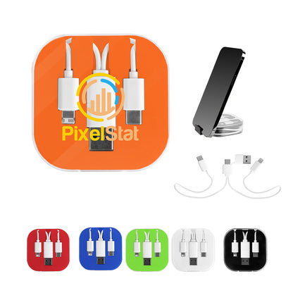 3-In-1 Charge Cable With Phone Stand