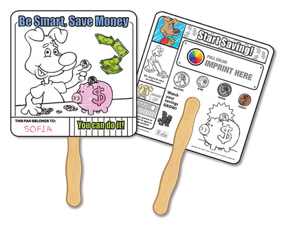 Coloring Hand Fans